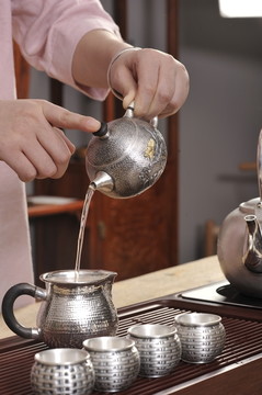 日本茶道茶器展示
