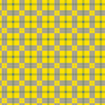 黄色格子花纹印花格子图案背景