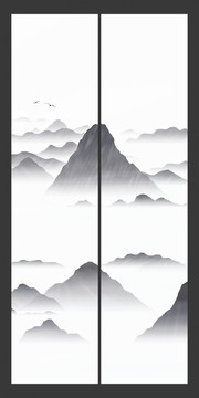 云霧山水畫