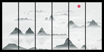 現(xiàn)代抽象水墨山水畫