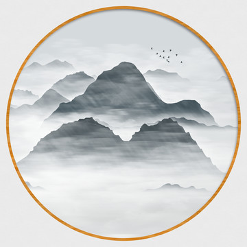 水墨無(wú)框畫(huà)