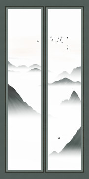 云霧山水畫