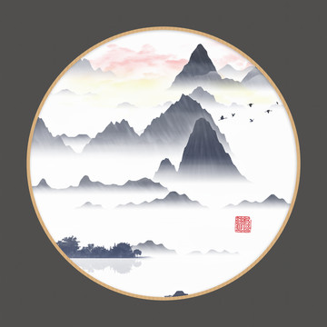 水墨山水畫(huà)