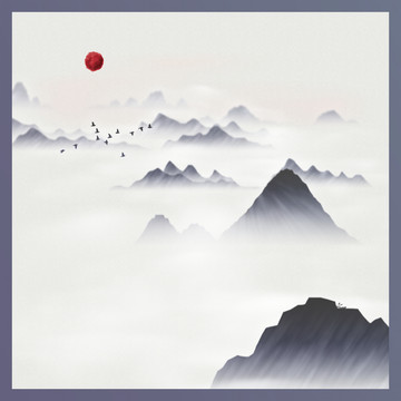 山水裝飾畫