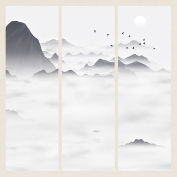 云霧山水畫(huà)