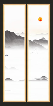 山水壁畫