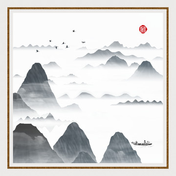 禅意山水画