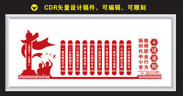 中小學(xué)教師職業(yè)行為十項(xiàng)準(zhǔn)則