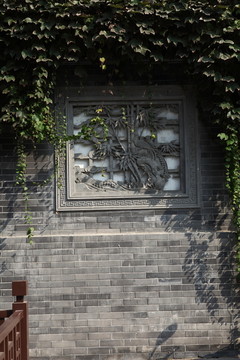 中式青砖墙