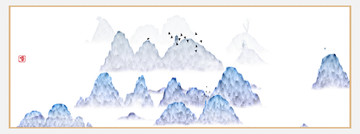 中國(guó)水彩水墨裝飾畫