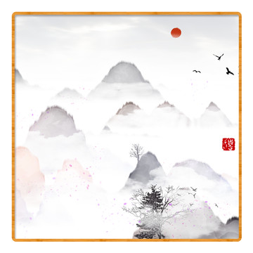 山水壁畫