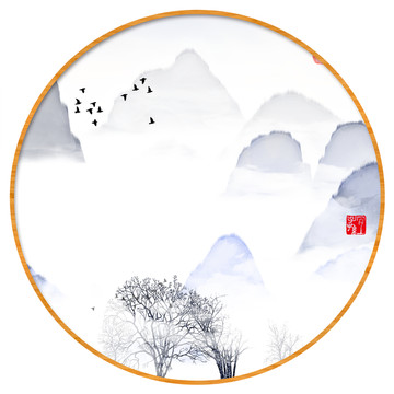 山水壁畫