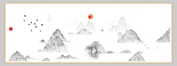 山水壁畫(huà)