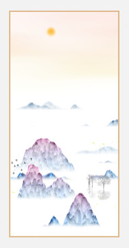 云霧山水畫