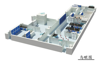 医院实验室鸟瞰图