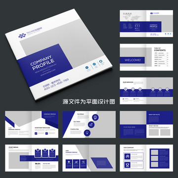藍(lán)色畫冊(cè)企業(yè)畫冊(cè)公司畫冊(cè)模板