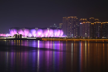 杭州奥体中心夜景