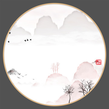 寫意水墨畫無框畫