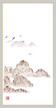 現(xiàn)代水墨掛畫無框畫