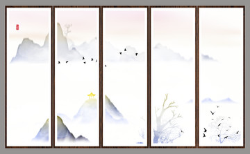 水彩水墨藝術(shù)畫