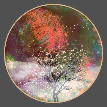 現(xiàn)代抽象水墨山水畫