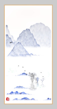 現(xiàn)代水墨水彩抽象油畫