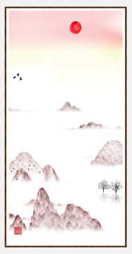 寫意水墨畫無框畫
