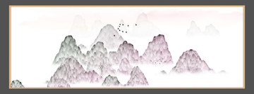 墨韻山水抽象畫