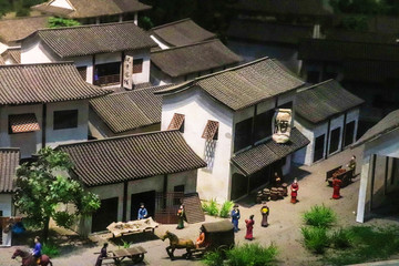 古代集市街道古建筑