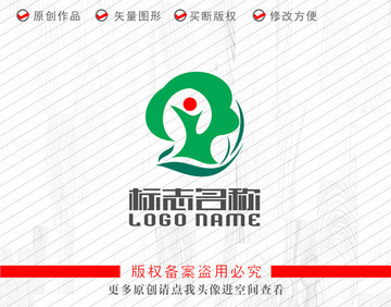 樹標志飛鳥健身運動logo