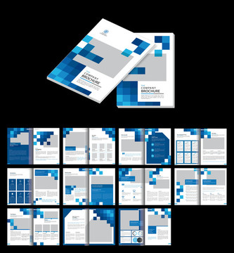 幾何企業(yè)宣傳畫冊word模板