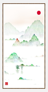 現(xiàn)代水墨掛畫無框畫