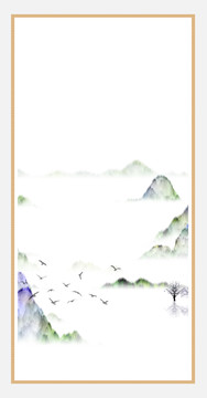 藝術(shù)裝飾抽象山水掛畫(huà)