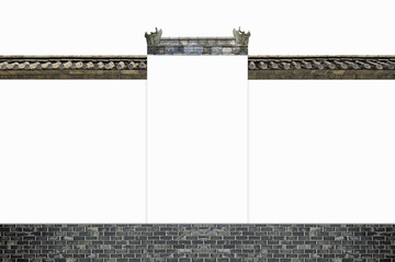 中式围墙砖墙