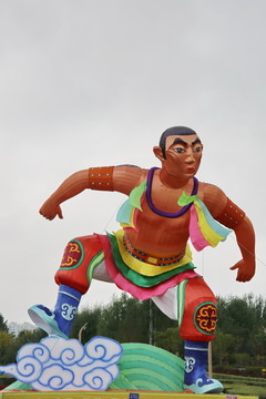 蒙古族摔跤手充气人