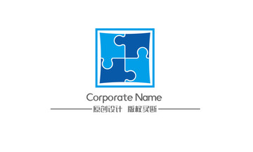 正方形拼圖原創(chuàng)標志