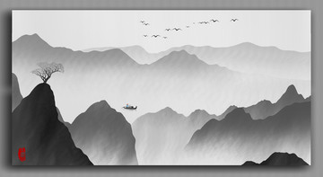 水墨山水畫