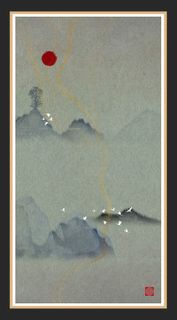 現(xiàn)代水墨掛畫無框畫
