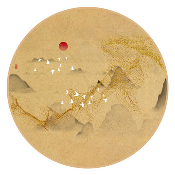 水彩水墨藝術(shù)畫