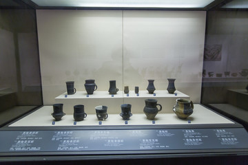山东博物馆展品龙山文化黑陶杯