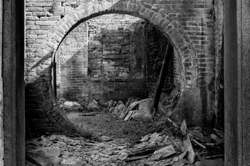 古建筑圆形门洞