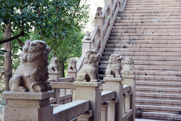 古建筑护栏小石狮