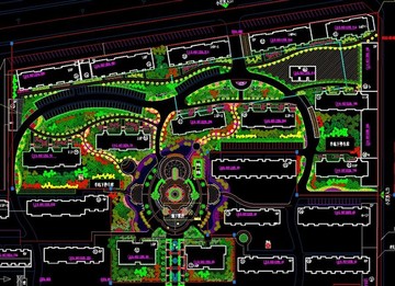 小区绿化配置图
