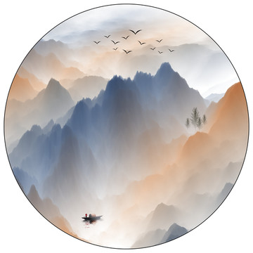 抽象意境水墨裝飾畫(huà)