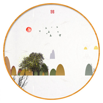 水墨無框畫