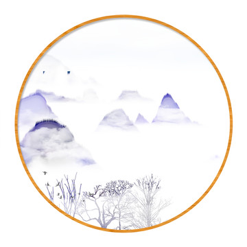 水墨無框畫