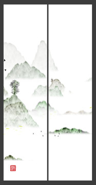 现代山水抽象画