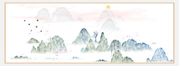現(xiàn)代抽象水墨山水畫