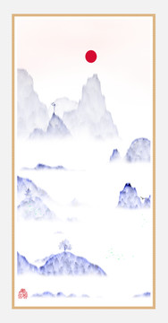 水墨無框畫