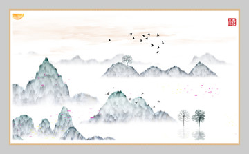寫意水墨畫無框畫